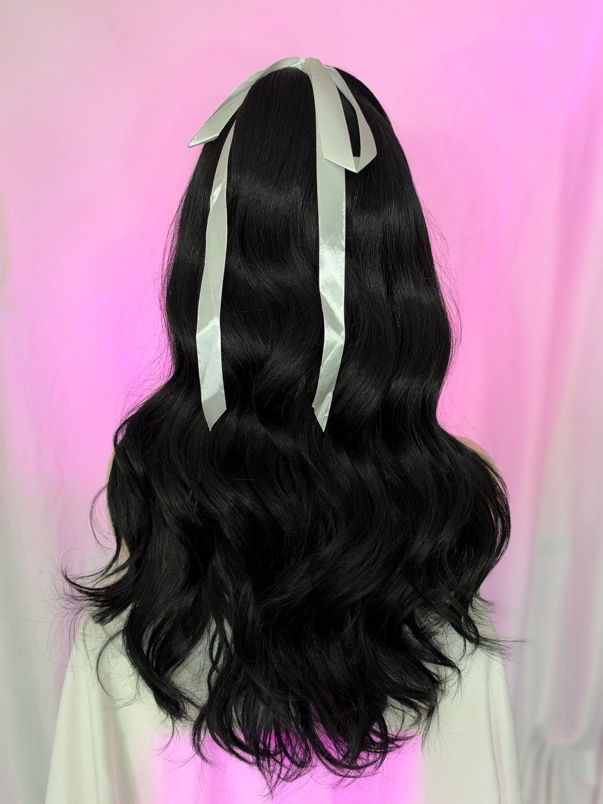 Peluca 153 de Cabello 100% Humano 30 Pulgadas Negro, Lace Frontal, Partidura Libre.