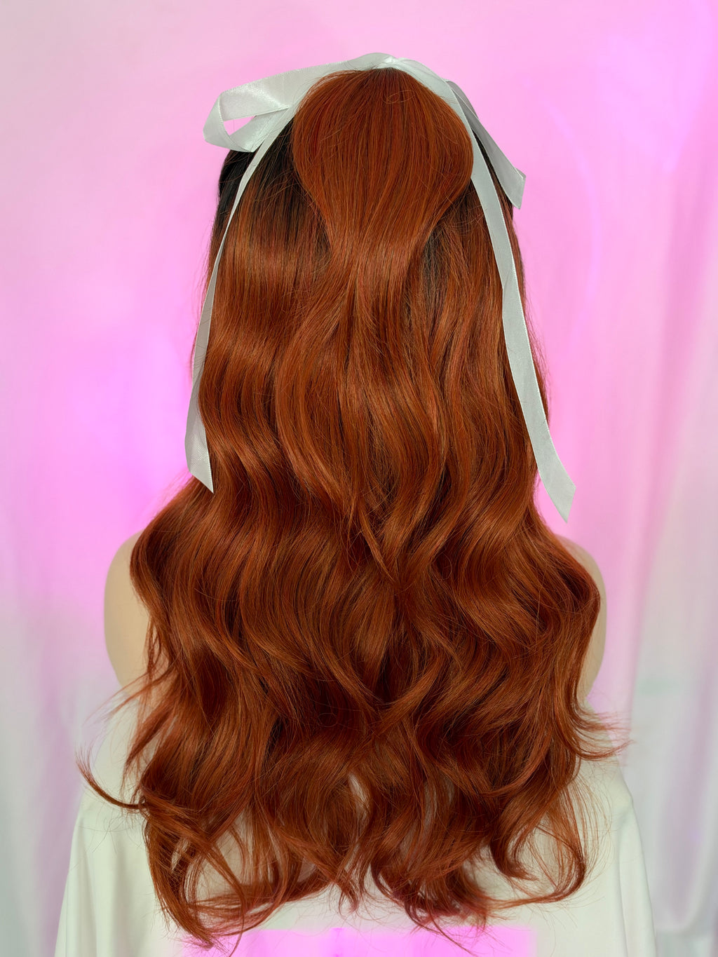 Peluca 157 de Cabello 100% Humano 30 pulgadas Ginger, Lace Frontal, Partidura Libre.