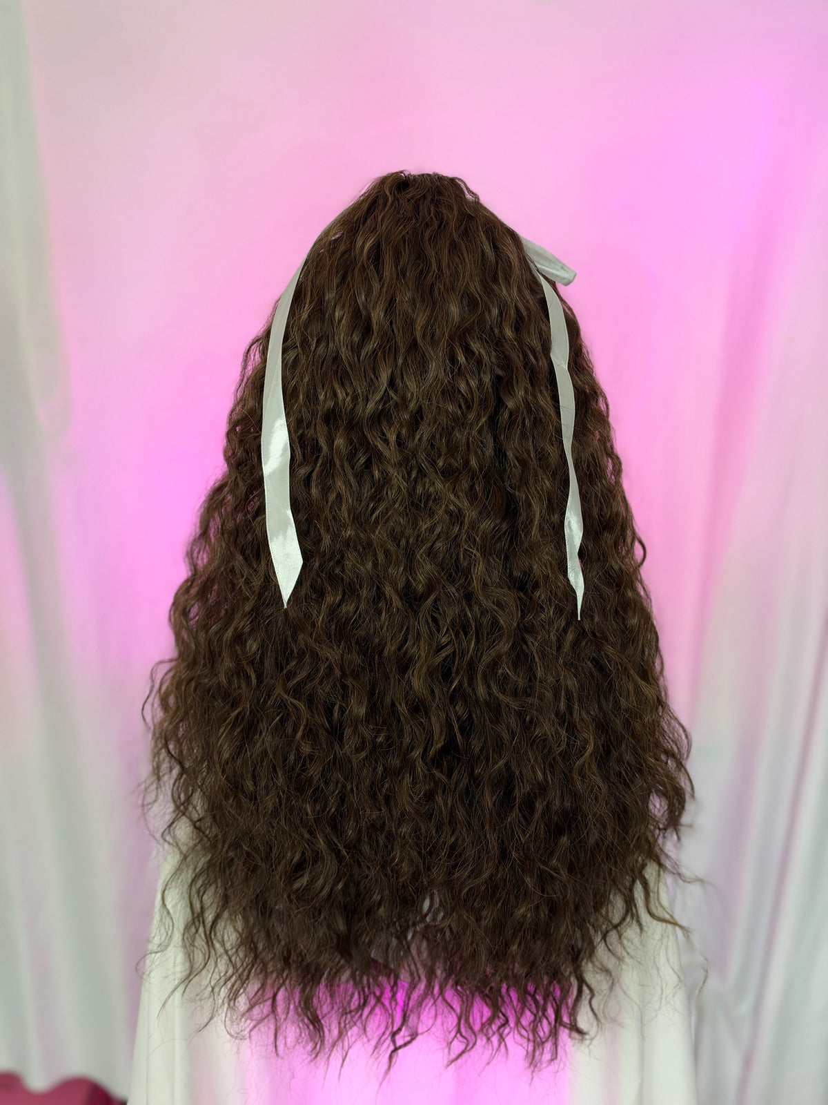 Peluca 173 de Cabello 100% Humano de 30 Pulgadas Castaña, Lace Front, partidura Libre.