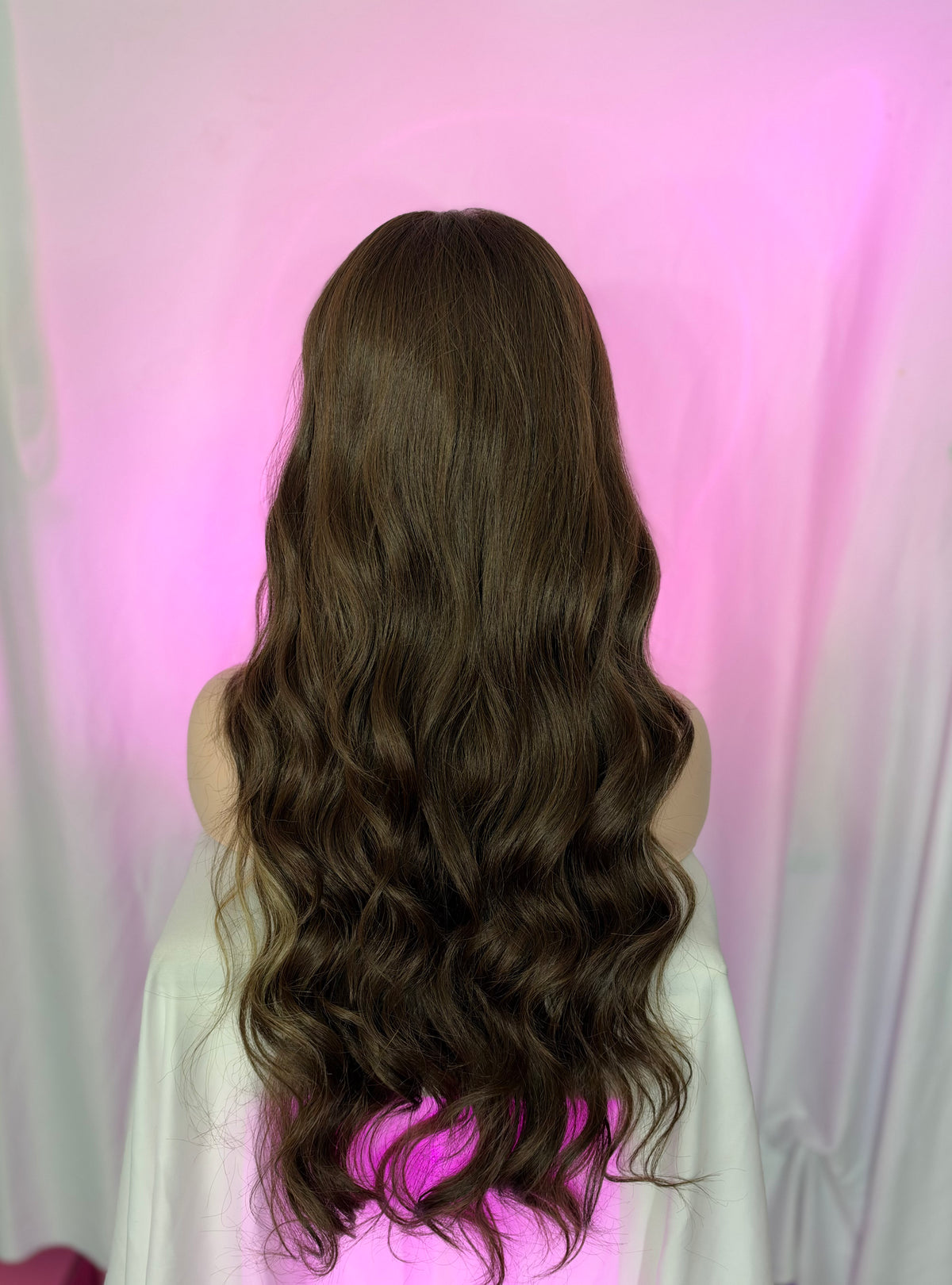 Peluca 175 de Cabello 100% Humano 34 Pulgadas Balayage Mocha, Partidura Libre, Lace 360.
