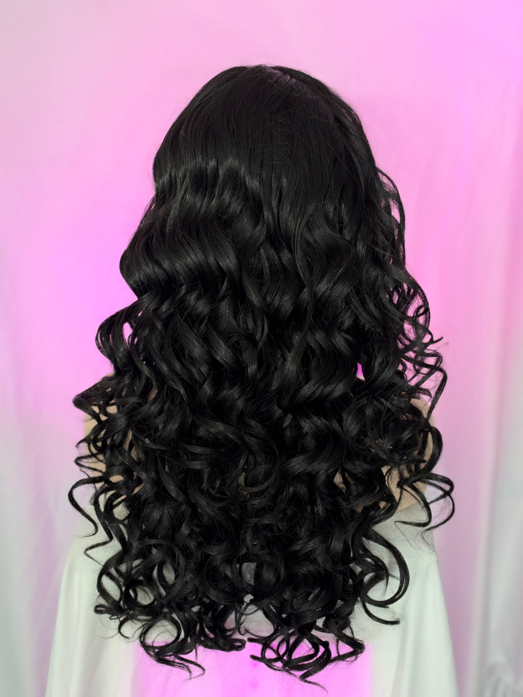 Peluca 180 de Cabello 100% Humano Negro Natural, Partidura Libre, Lace Frontal.