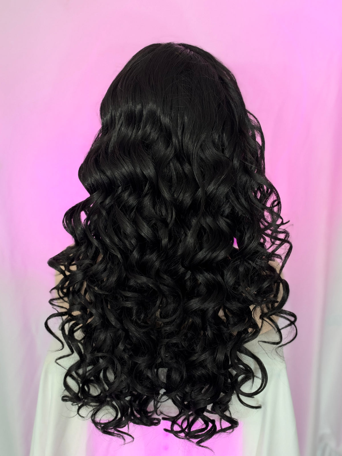 Peluca 180 de Cabello 100% Humano Negro Natural, Partidura Libre, Lace Frontal.