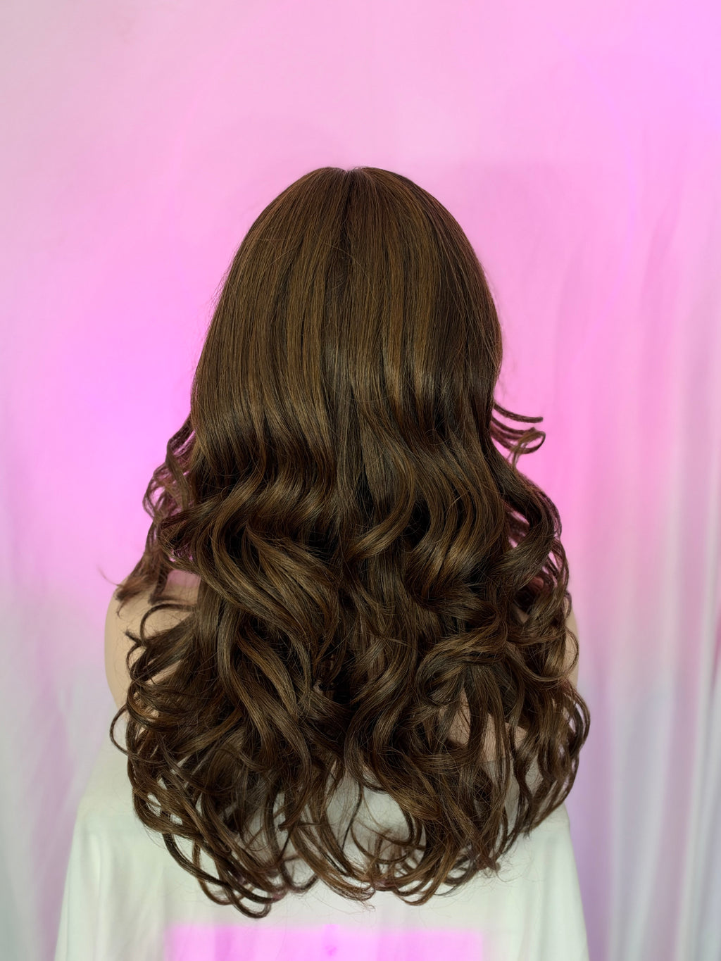 Peluca 192 Semi ~ Natural, 28 Pulgadas Castaño Chocolate, Lace Frontal.