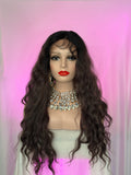 Peluca 238 de Cabello Fibra 100% Premium 32 Pulgadas Light Purple, Lace Frontal.