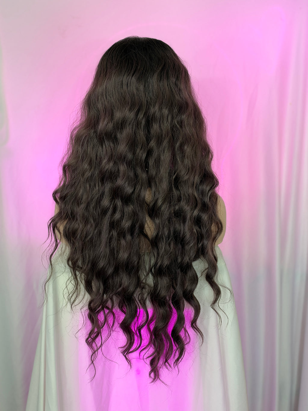 Peluca 238 de Cabello Fibra 100% Premium 32 Pulgadas Light Purple, Lace Frontal.