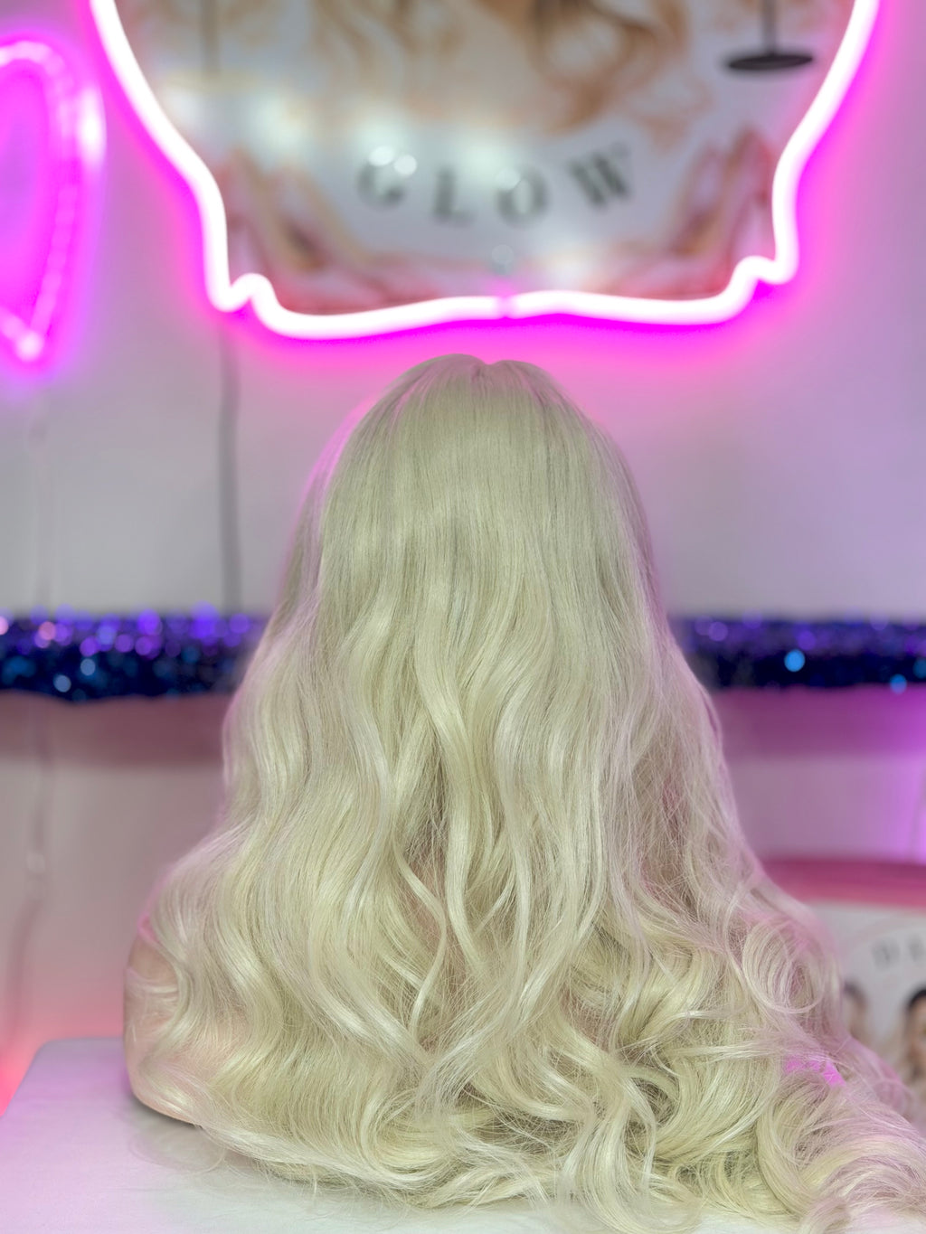 Peluca Natural 100% Cabello Humano-Rubio/Blanca