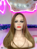 Peluca Natural 100% Cabello Humano- Castaño