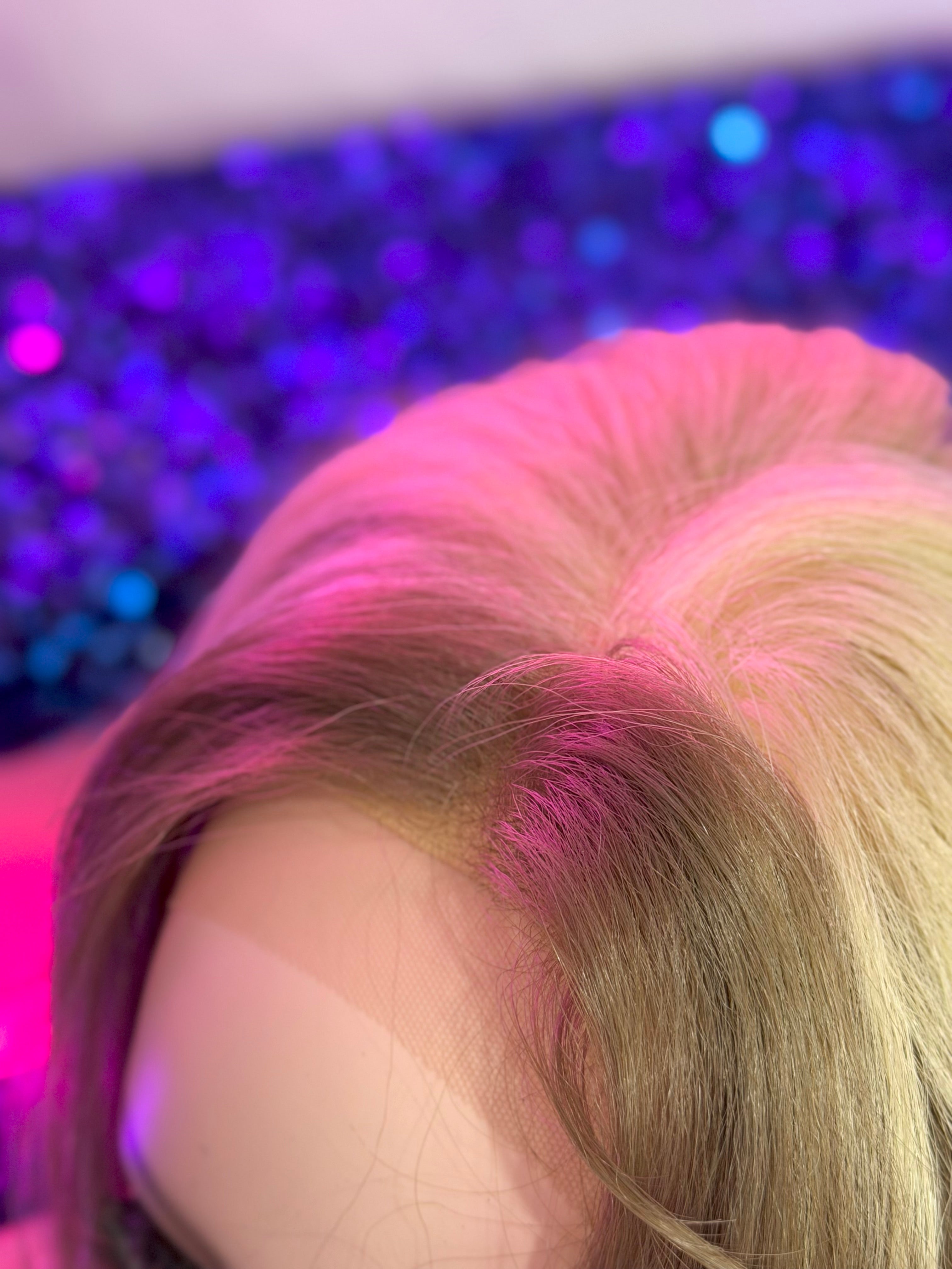 Peluca Natural 100% Cabello Humano-Rubio