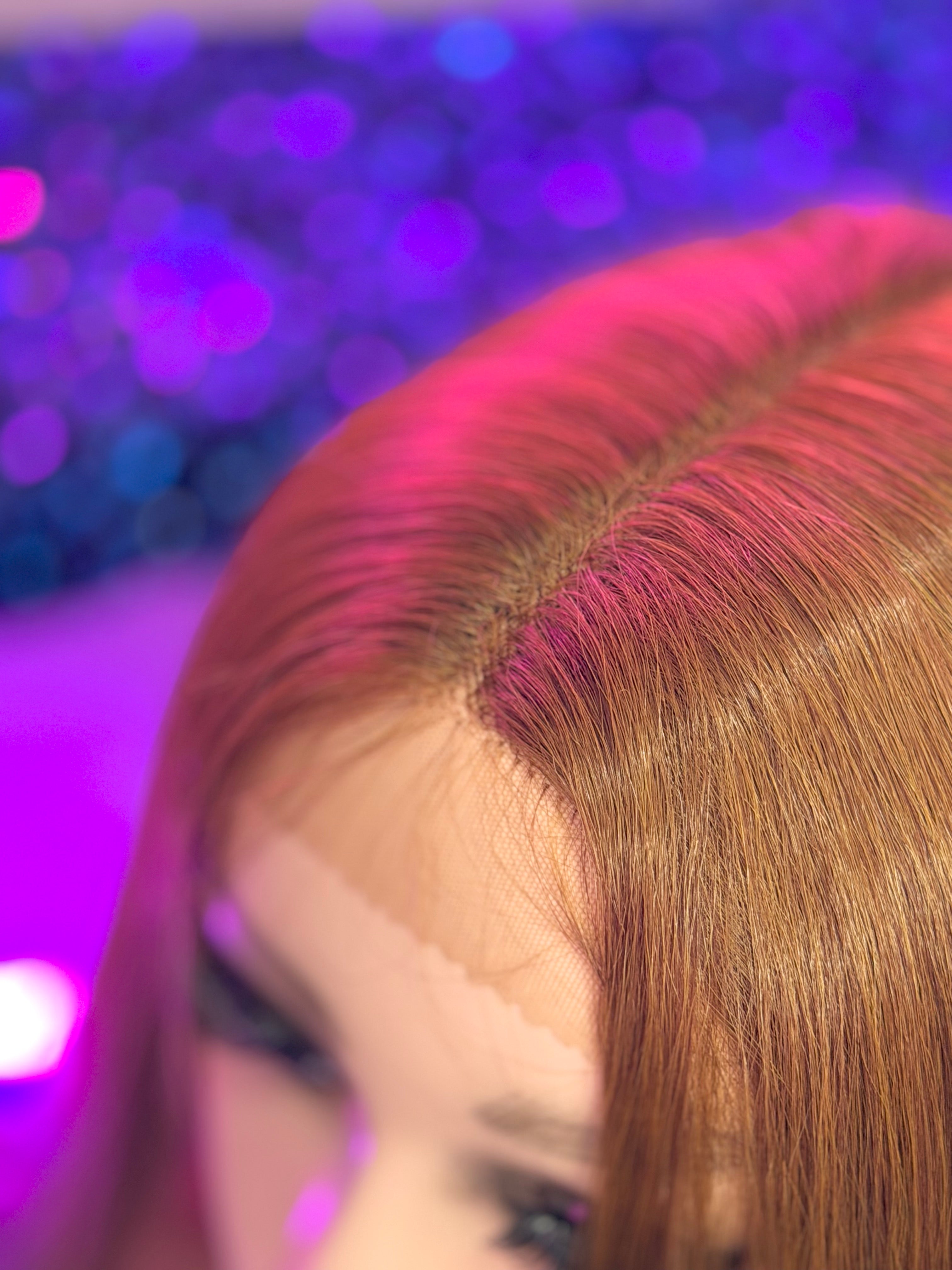 Pelucas Natural 100% Cabello Humano-Rubio/Dorado