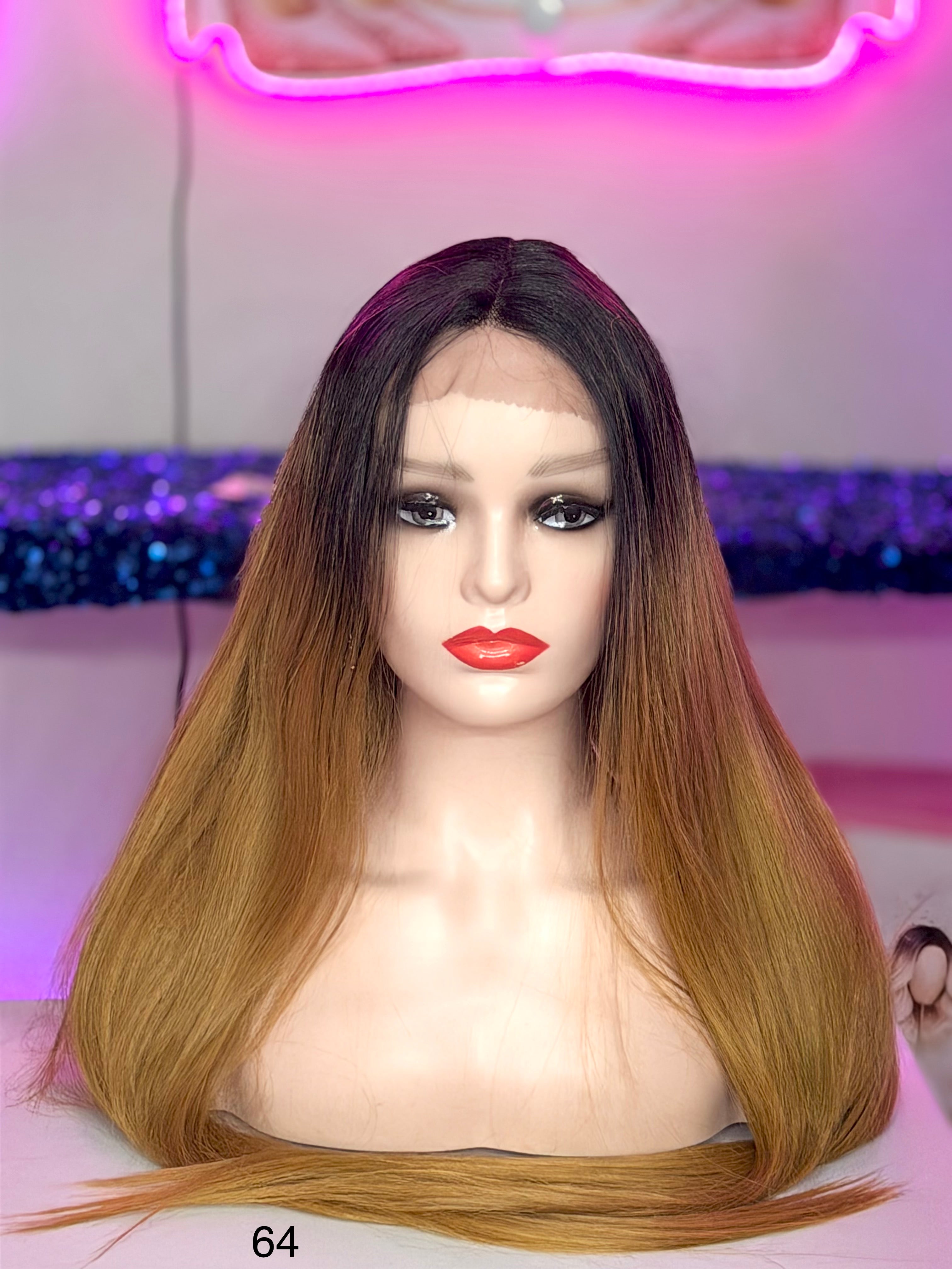 Peluca Natural 100% Cabello Humano- Castaño