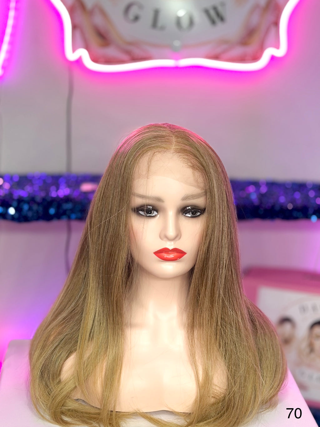Peluca Natural 100% Cabello Humano-Rubio