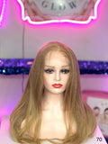 Peluca Natural 100% Cabello Humano-Rubio