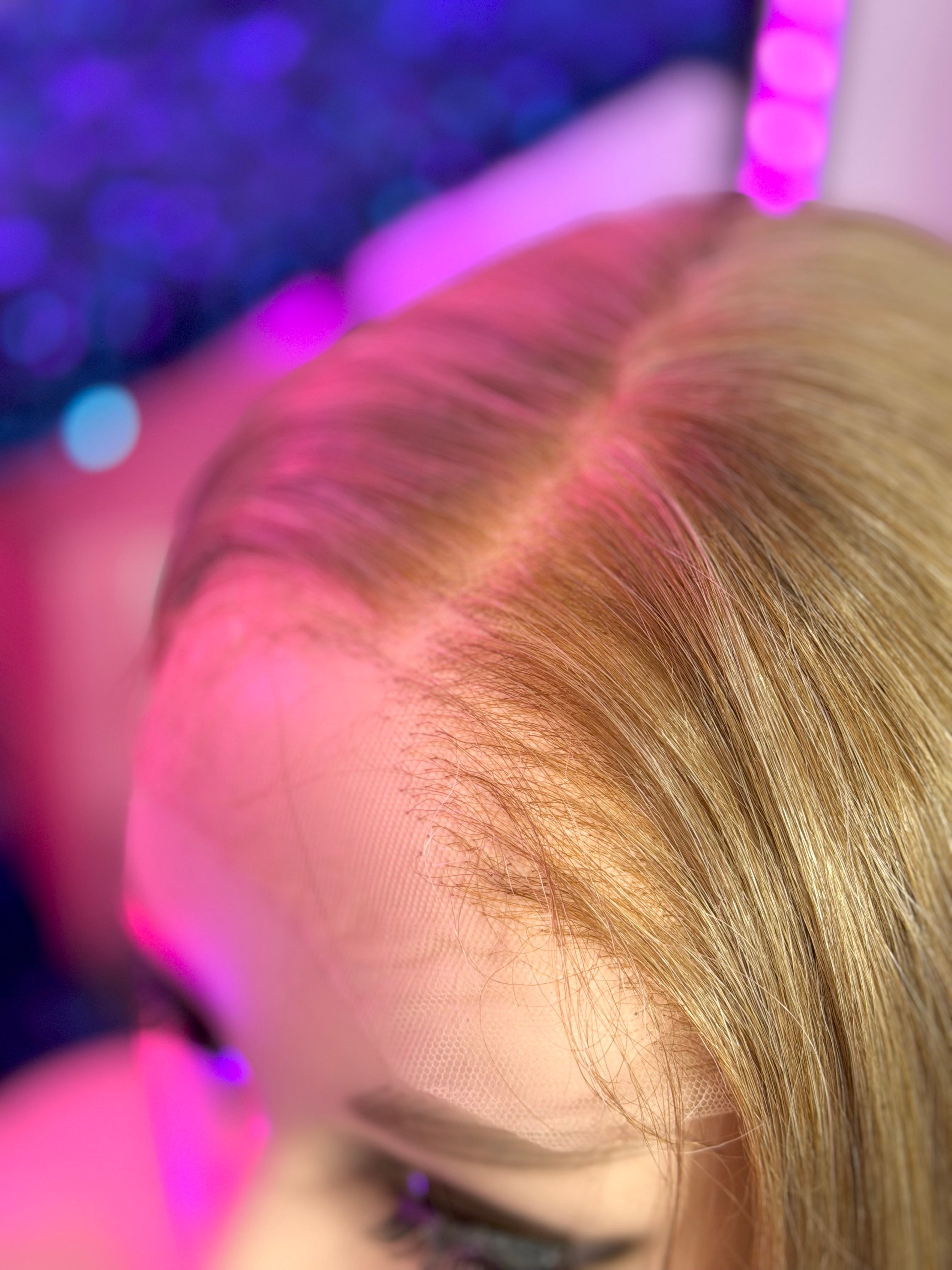 Peluca Natural 100% Cabello Humano-Rubio