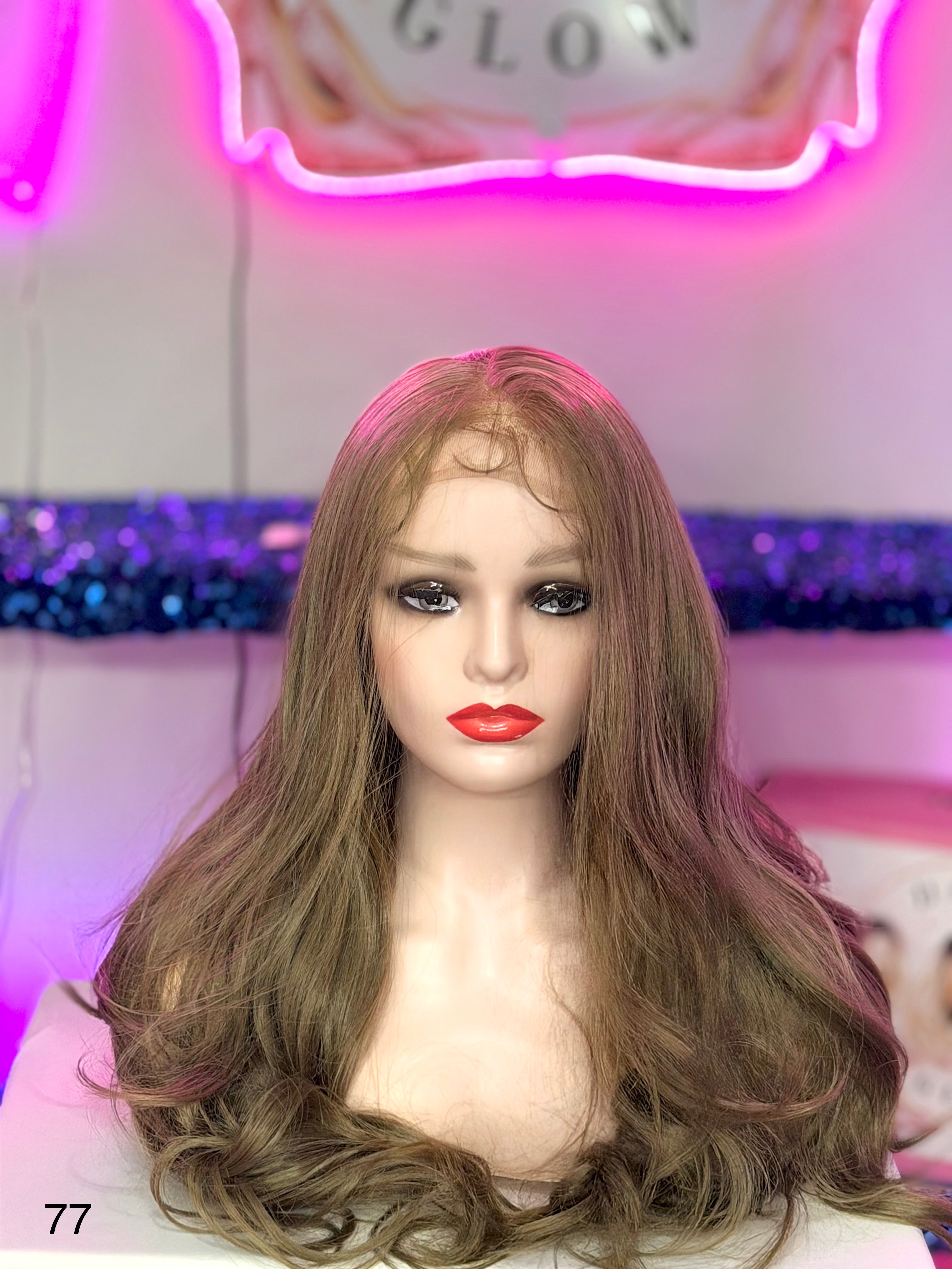 Peluca Natural 100% Cabello Humano-Rubio/Cenizo