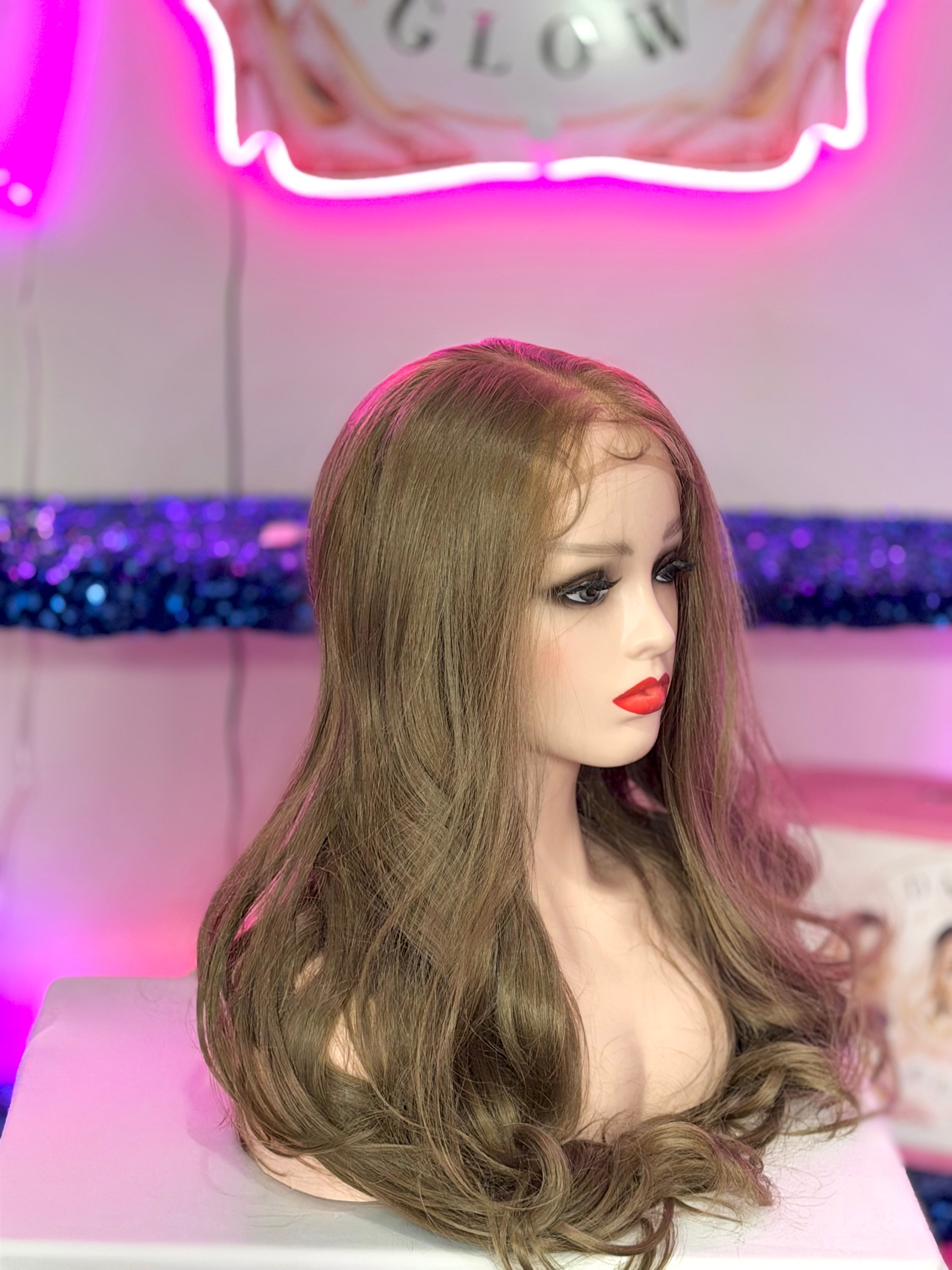 Peluca Natural 100% Cabello Humano-Rubio/Cenizo