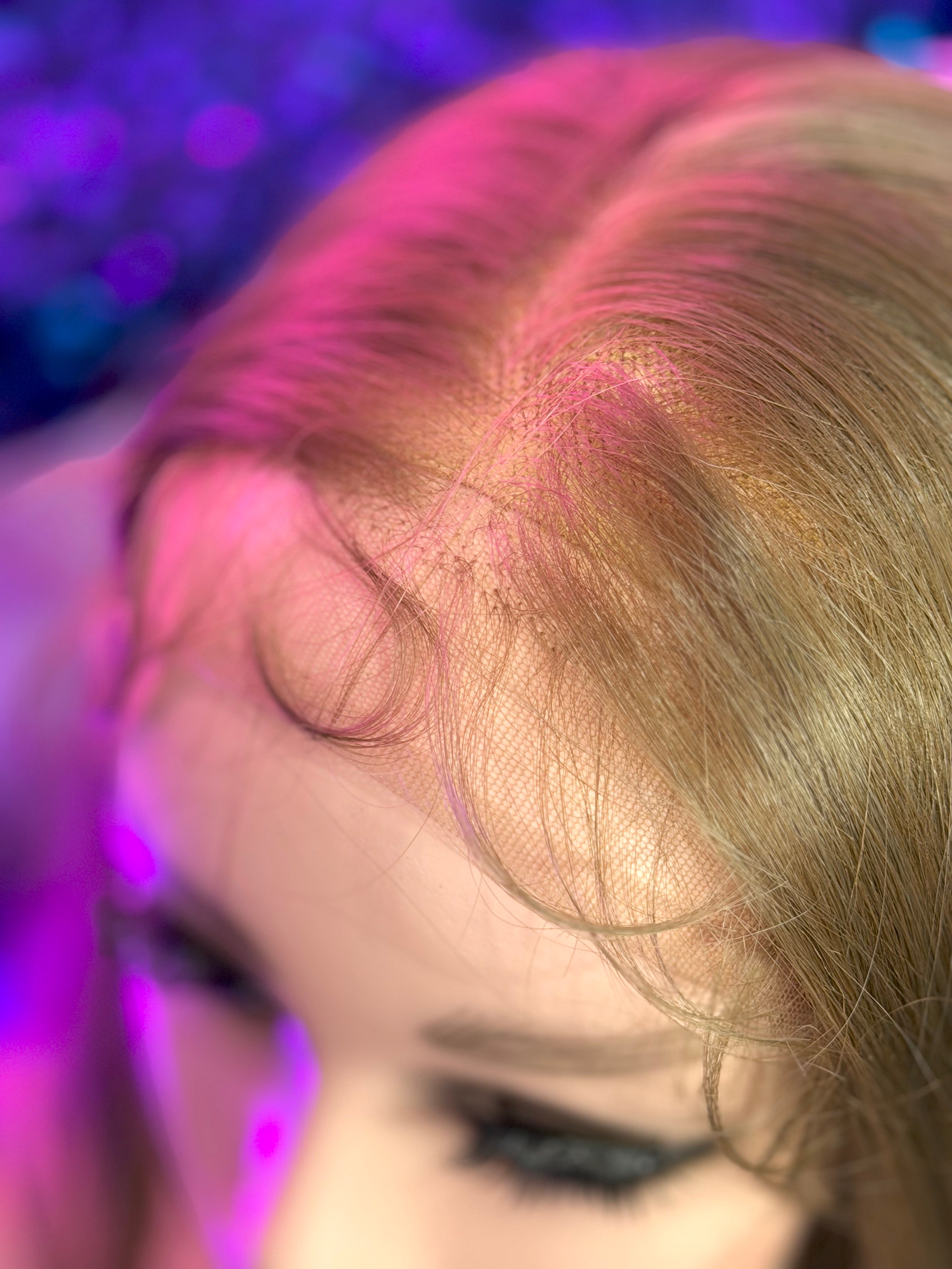 Peluca Natural 100% Cabello Humano-Rubio/Cenizo