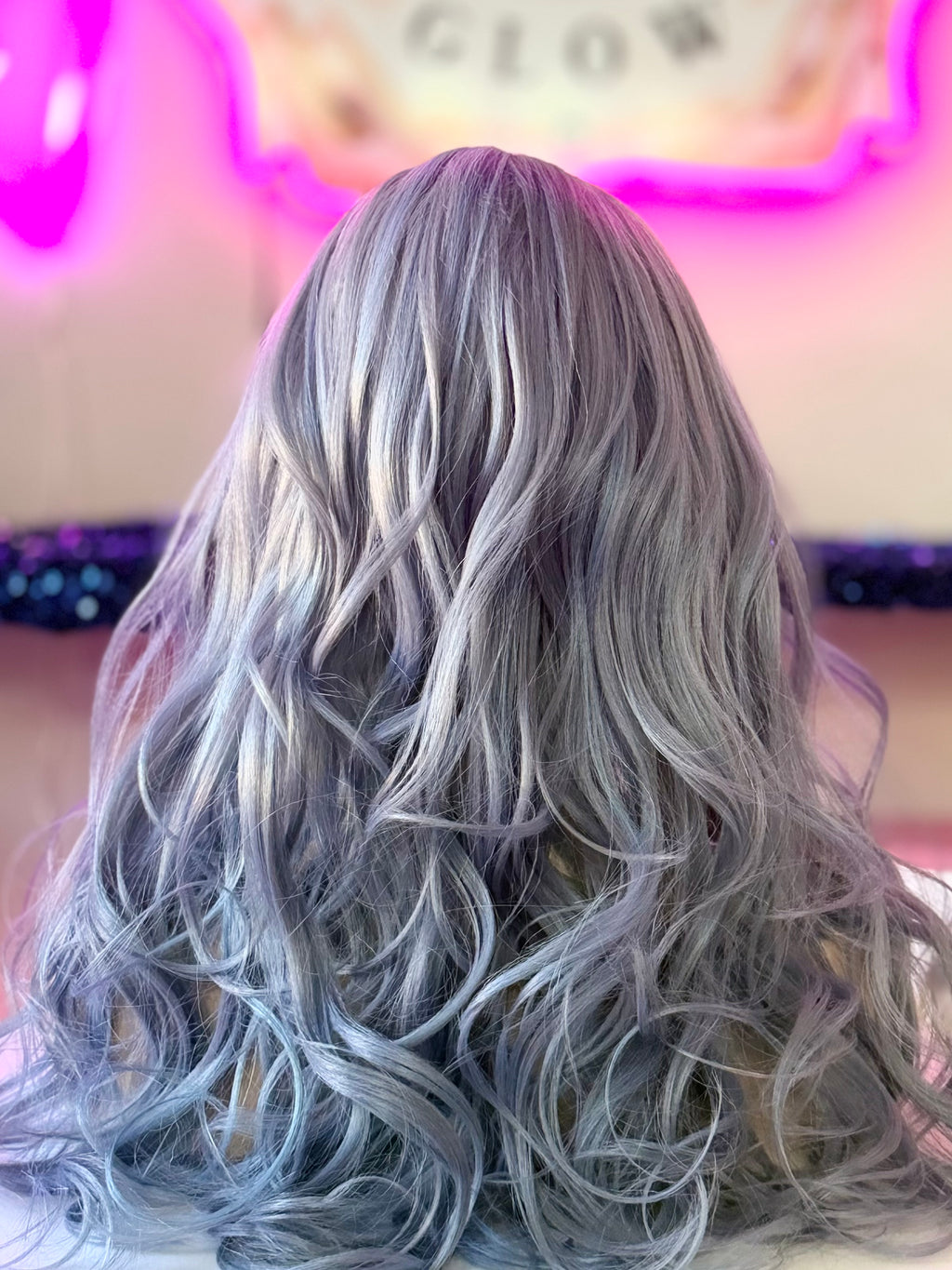 Pelucas 100% Sintetica Fibra Premium-Azul Pastel