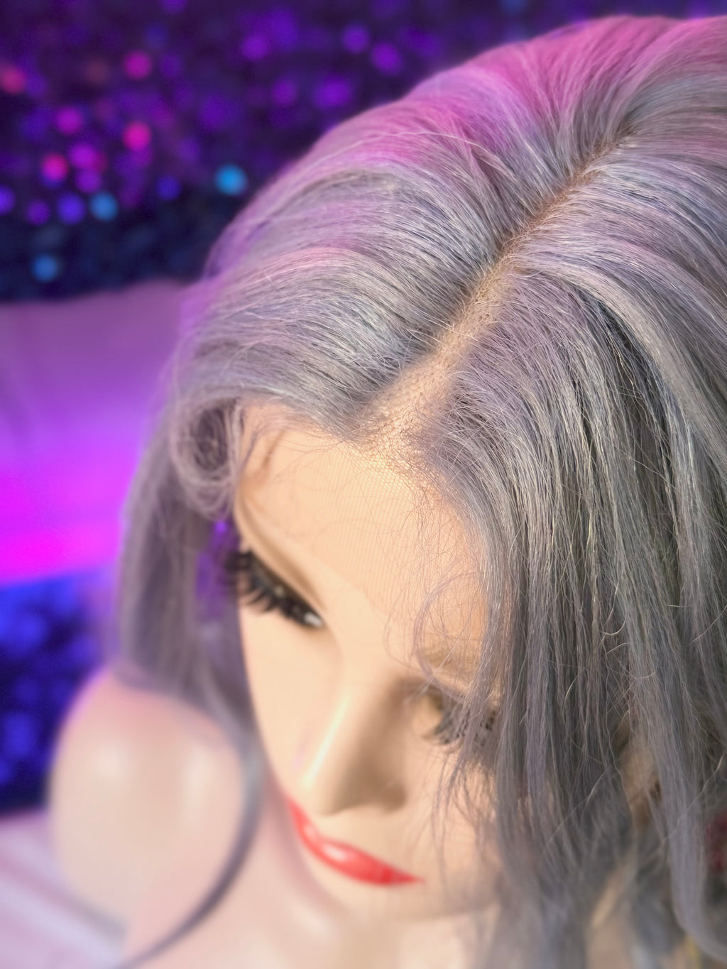 Pelucas 100% Sintetica Fibra Premium-Azul Pastel