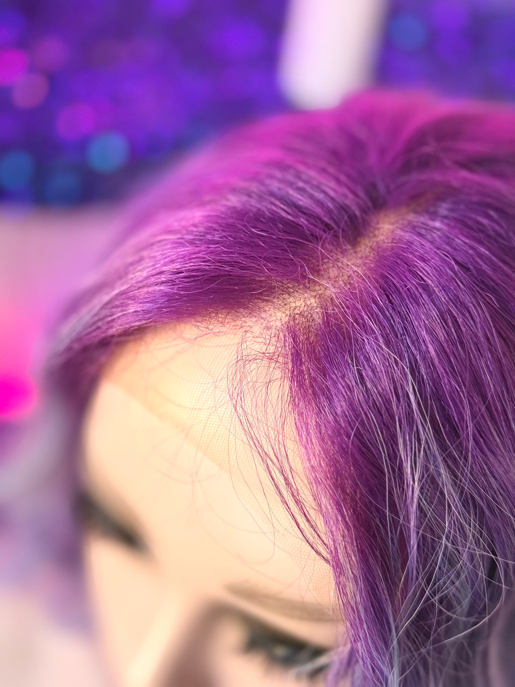 Peluca 100% Sintetica Fibra Premium-Morado