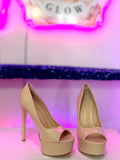 Calzado Tacon abierto~Beige.