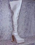 Botas blancas látex