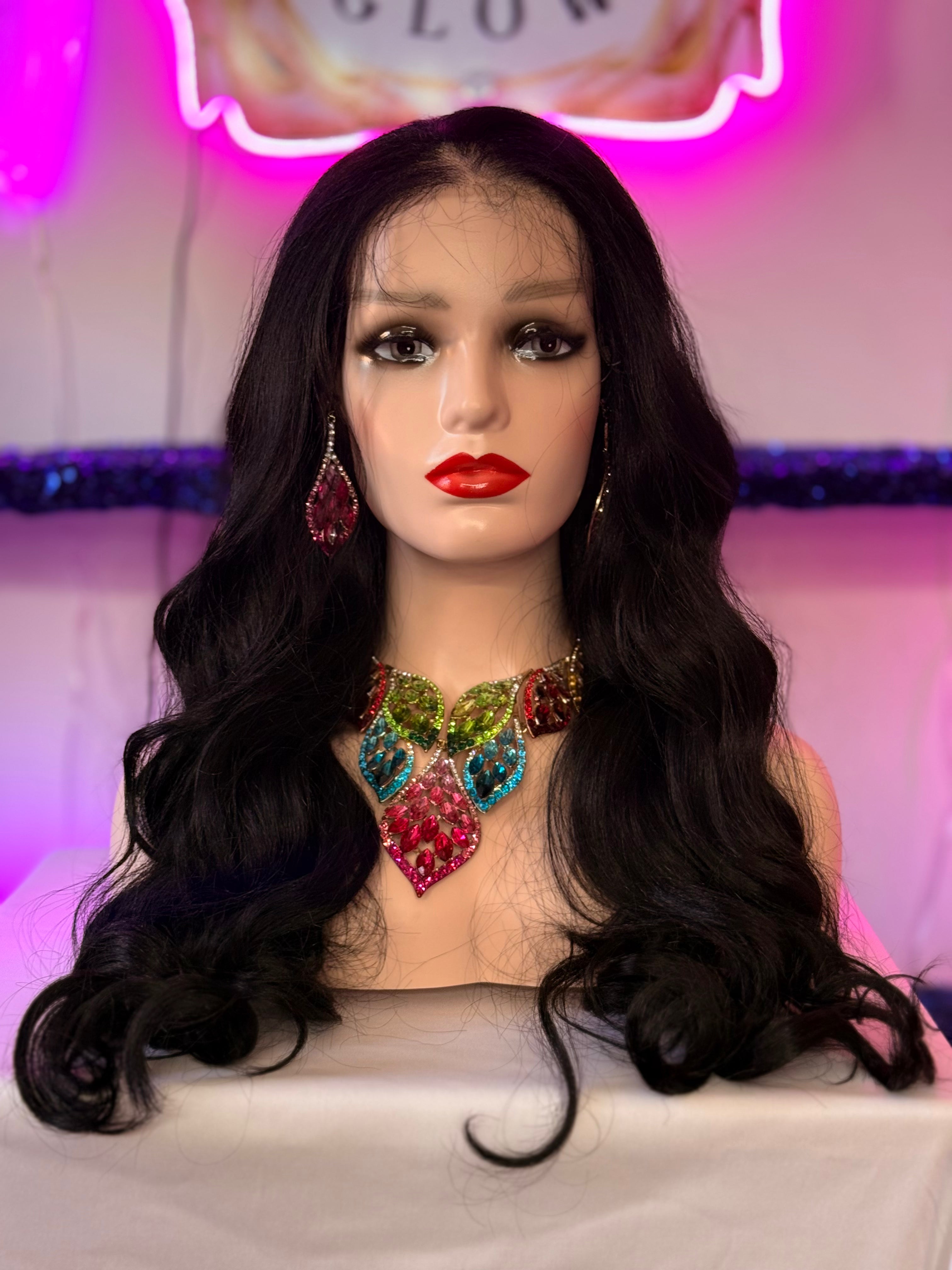 Peluca Cabello Natural-Negro