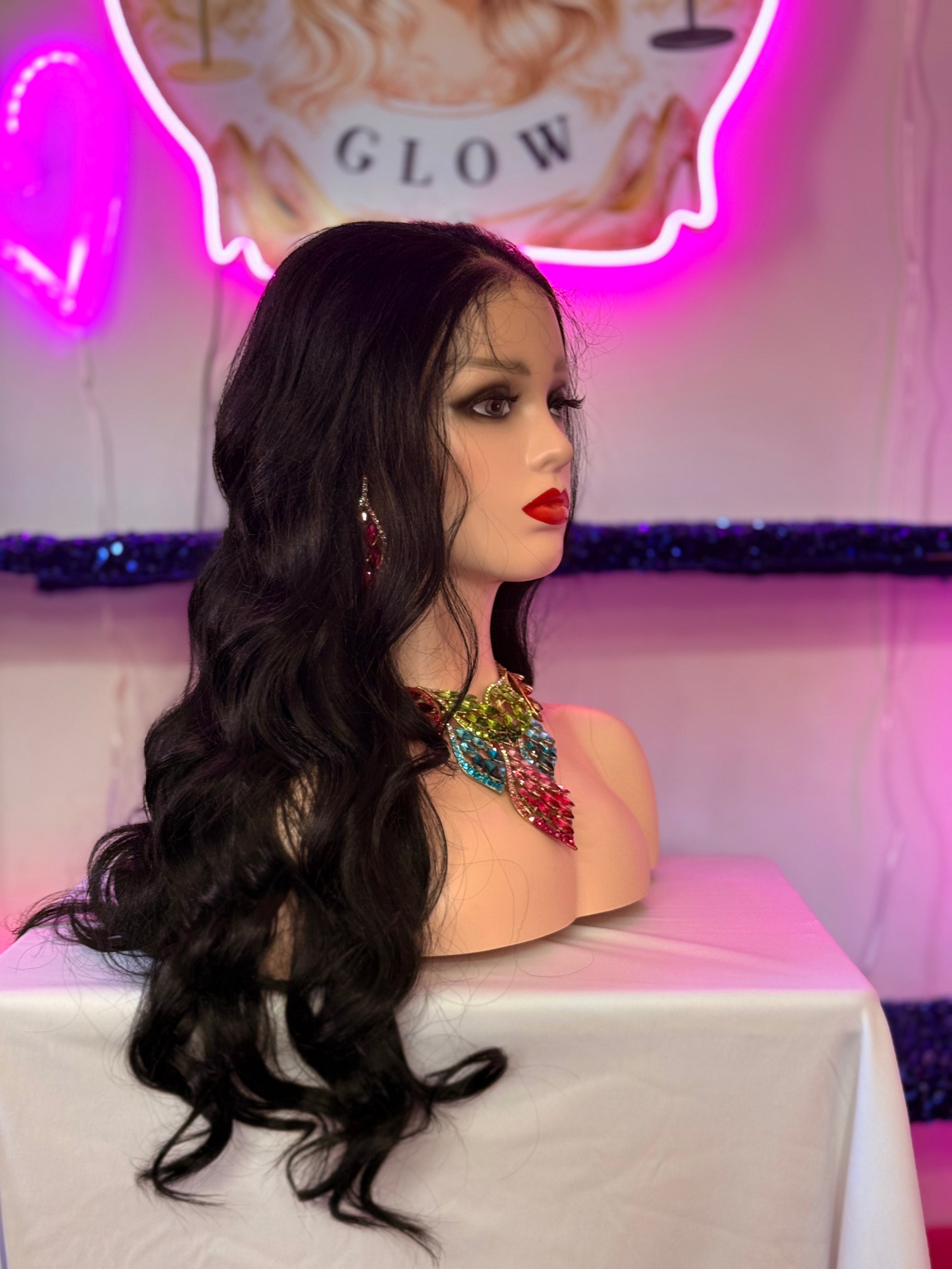 Peluca Cabello Natural-Negro