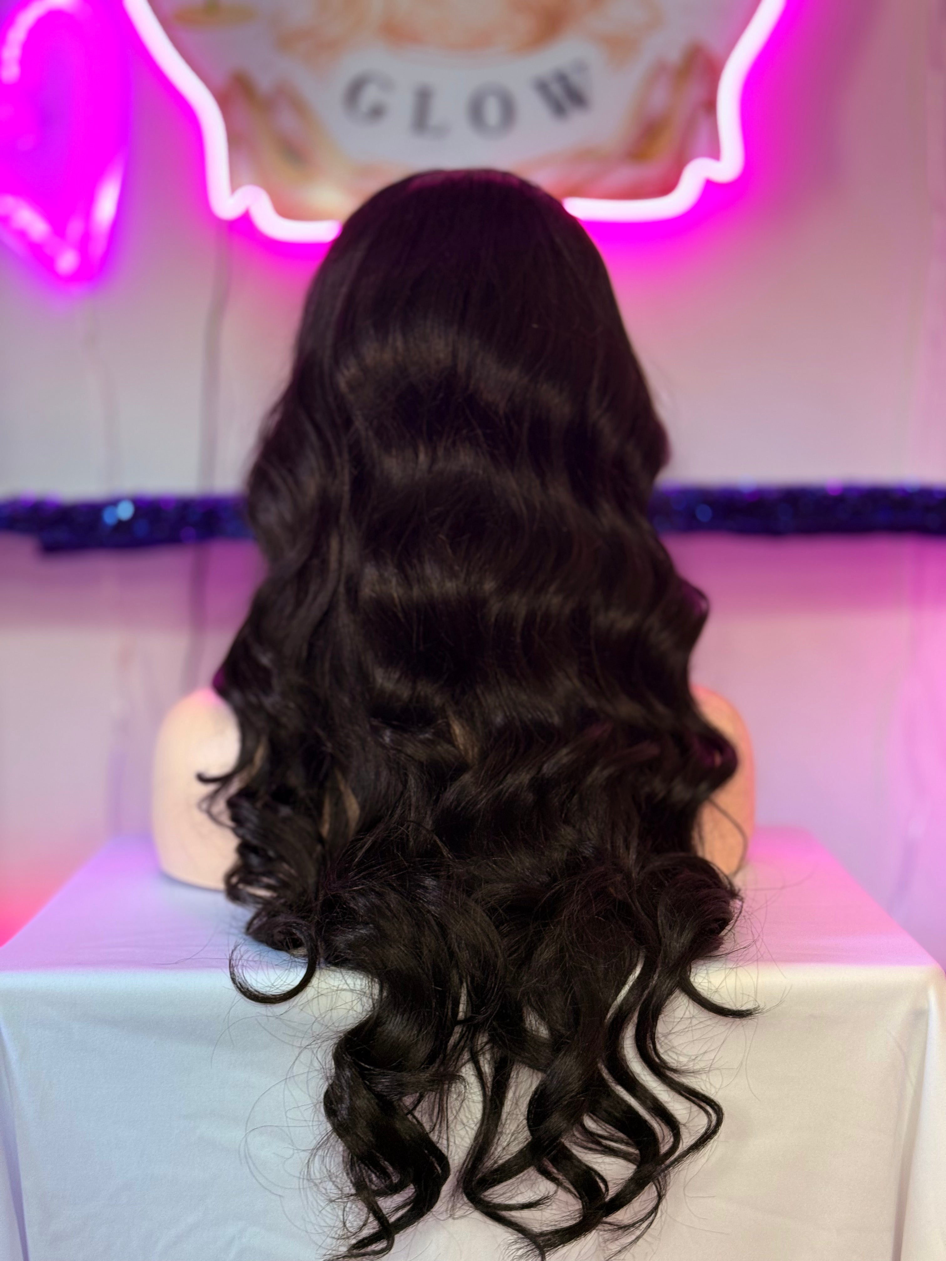 Peluca Cabello Natural-Negro