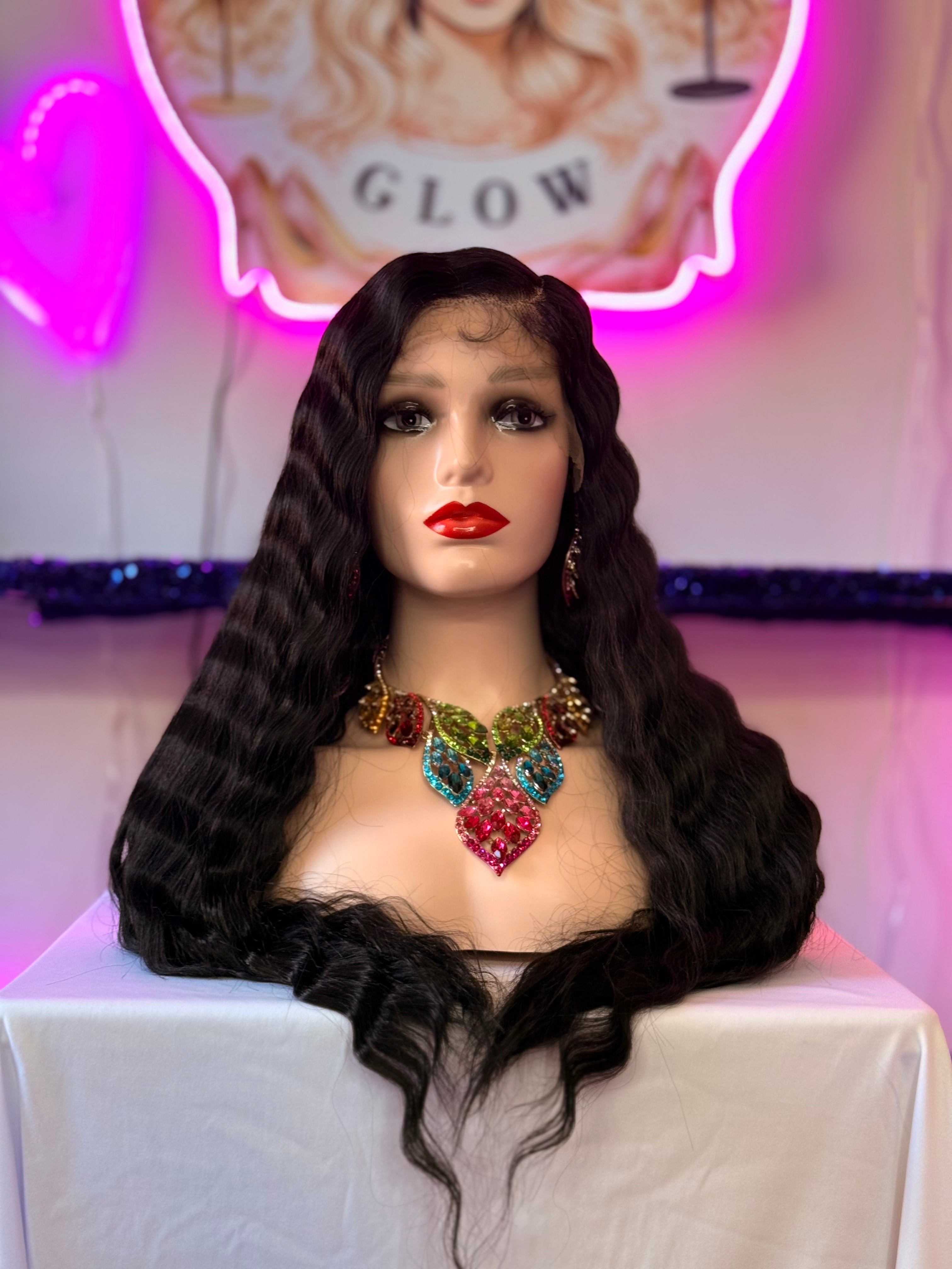 Peluca Cabello Natural-Negro