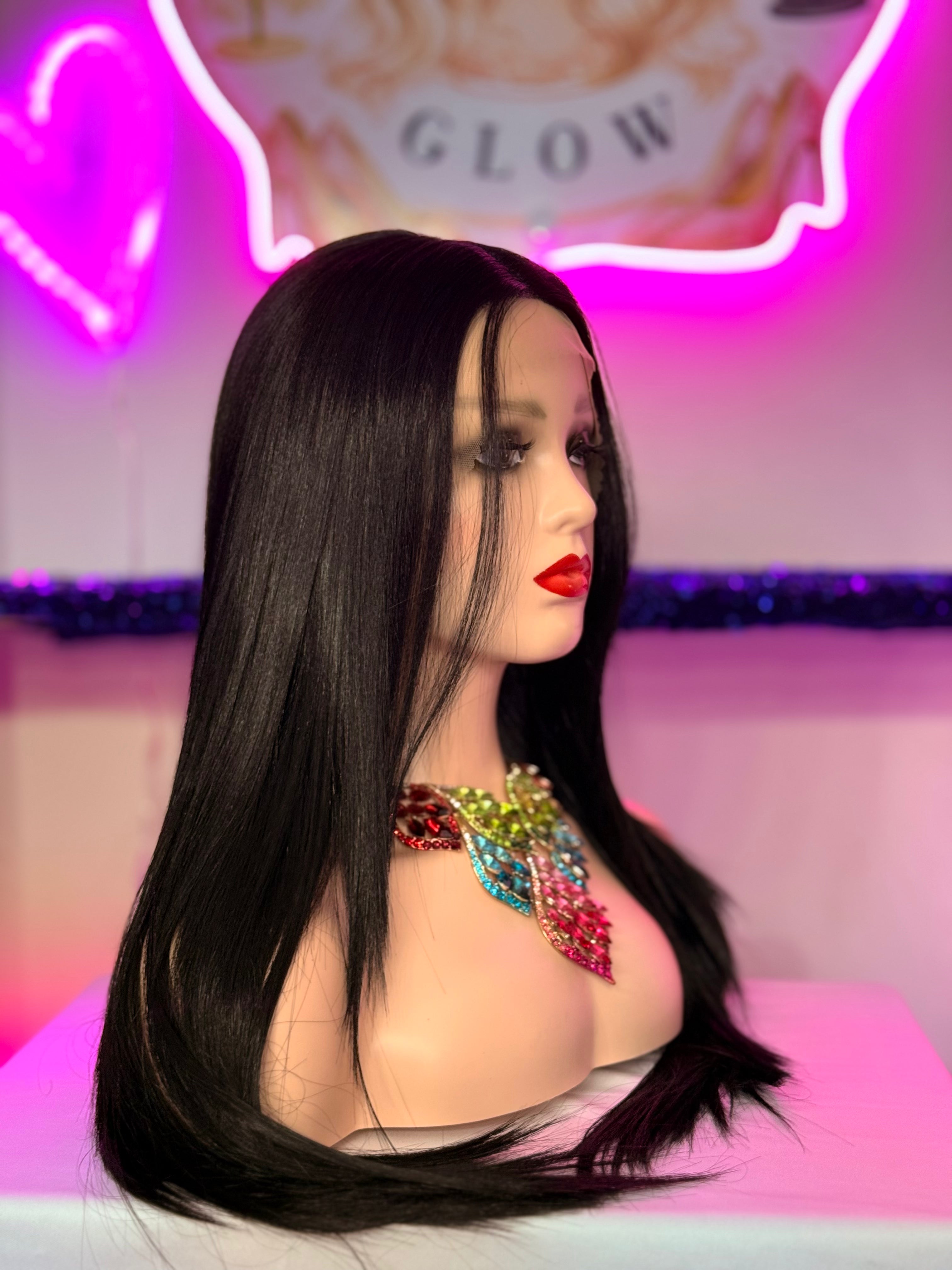 Peluca Cabello-Natural Negro