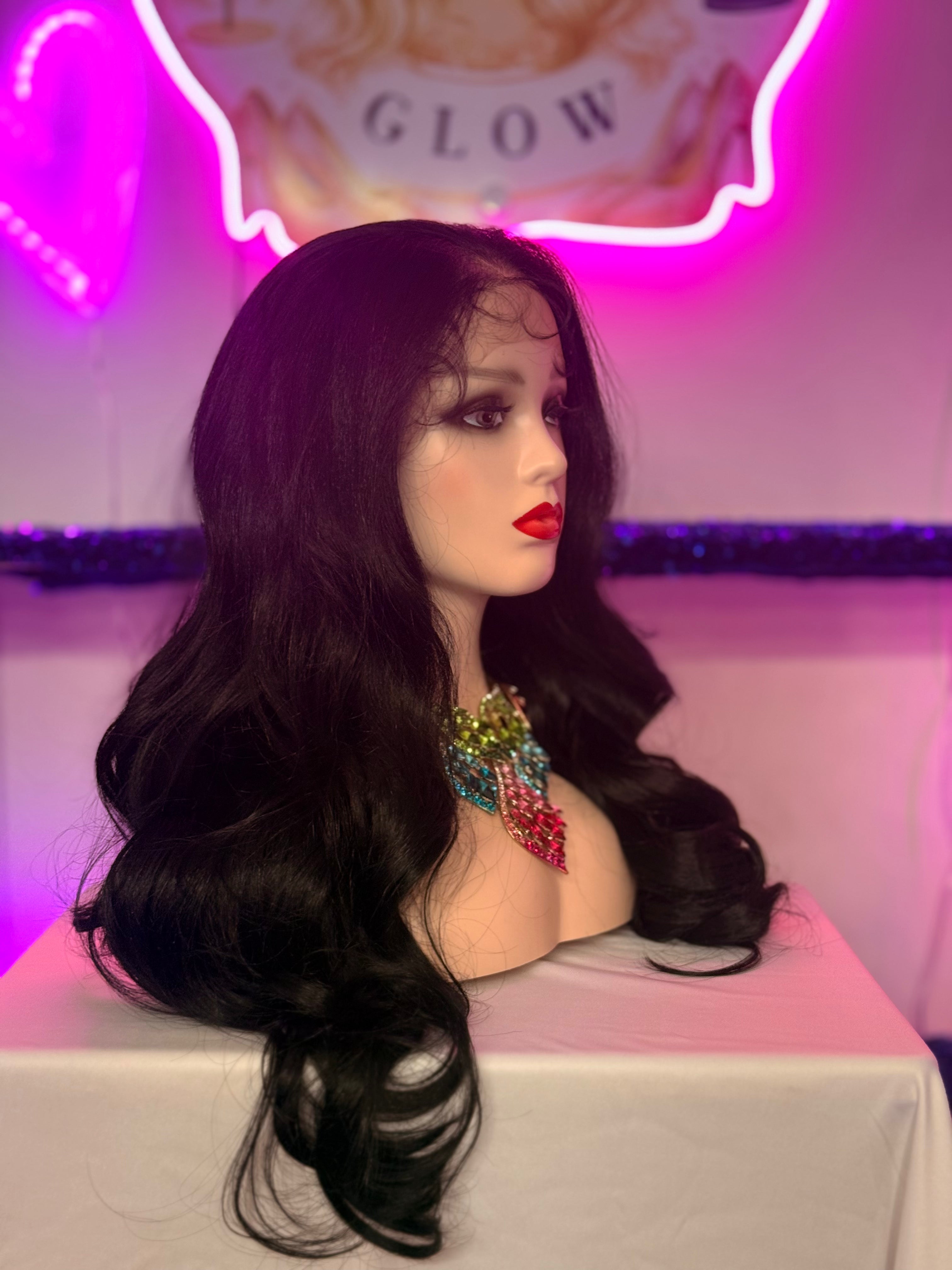 Peluca Cabello Natural-Negro