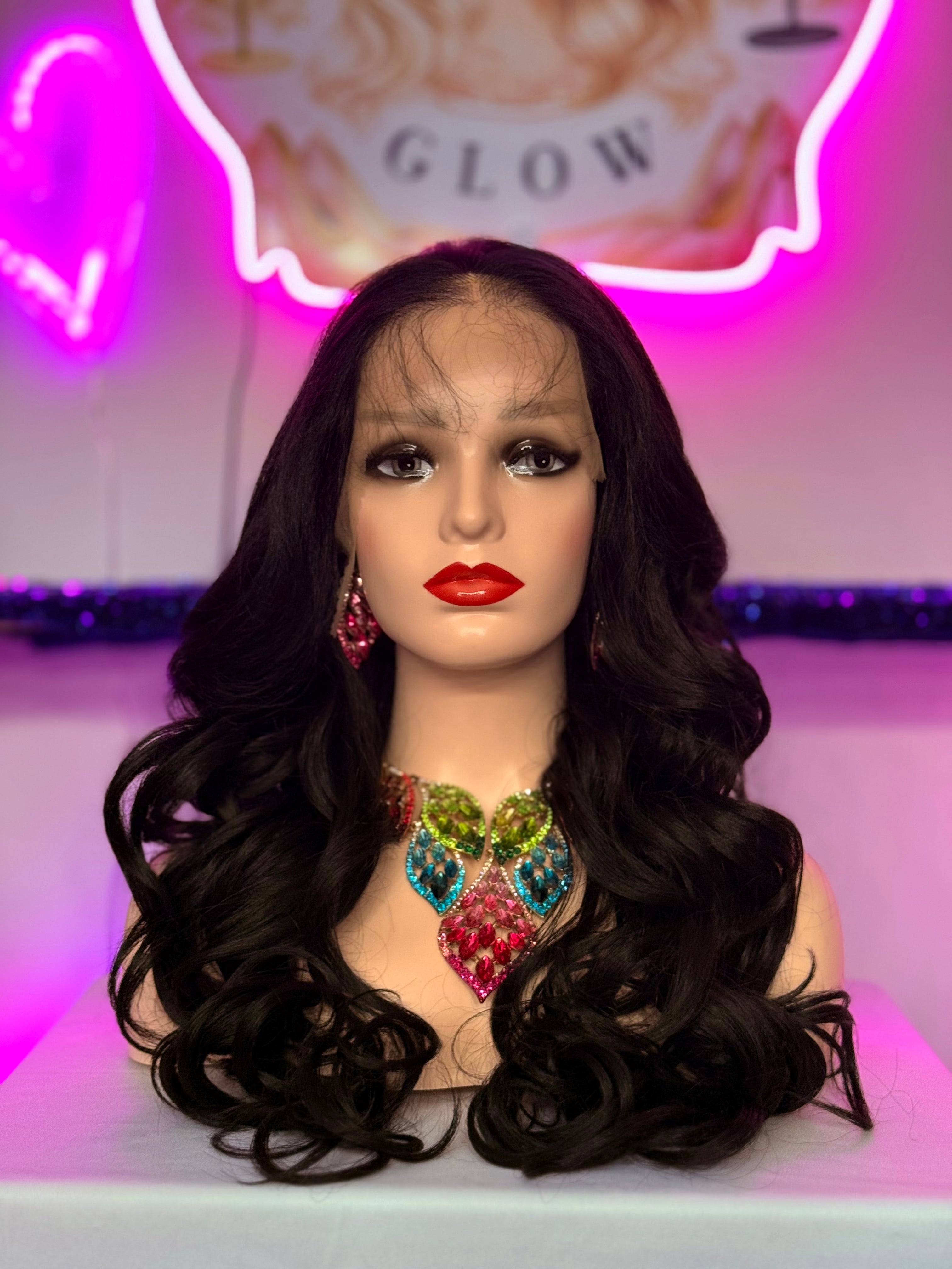 Peluca Cabello-Natural Negro