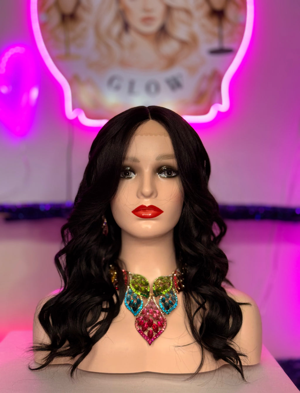 Peluca Cabello Semi~Natural-Negro