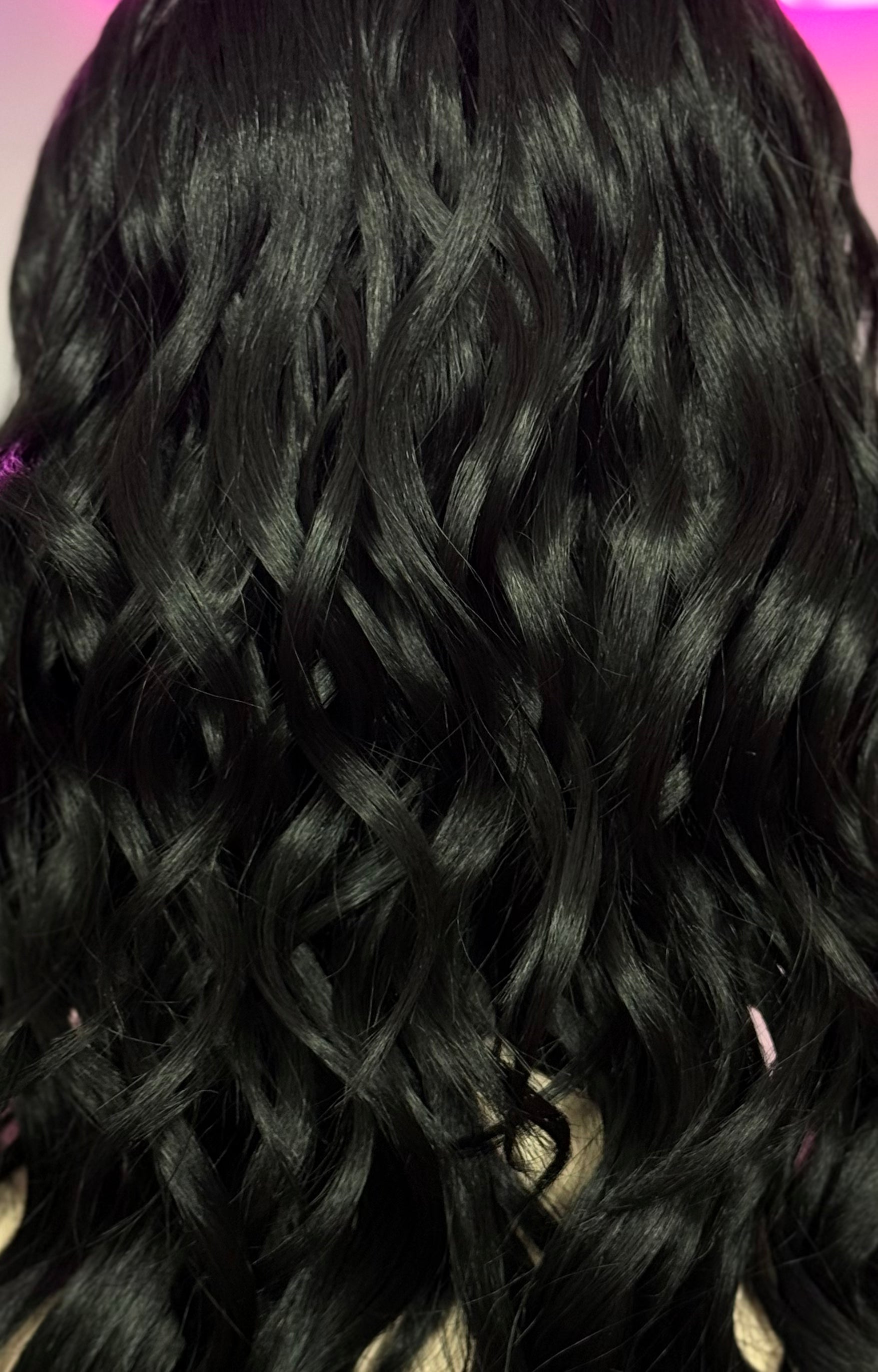 Peluca Cabello Semi~Natural-Negro