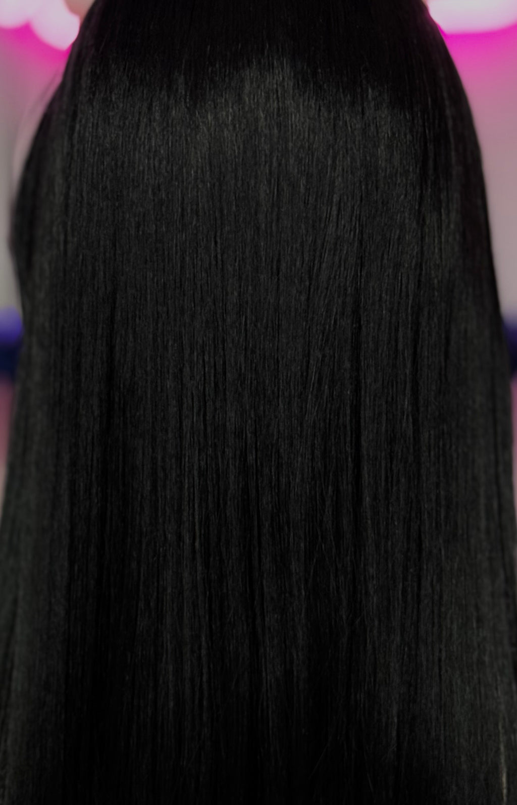 Peluca Cabello Semi~Natural-Negro