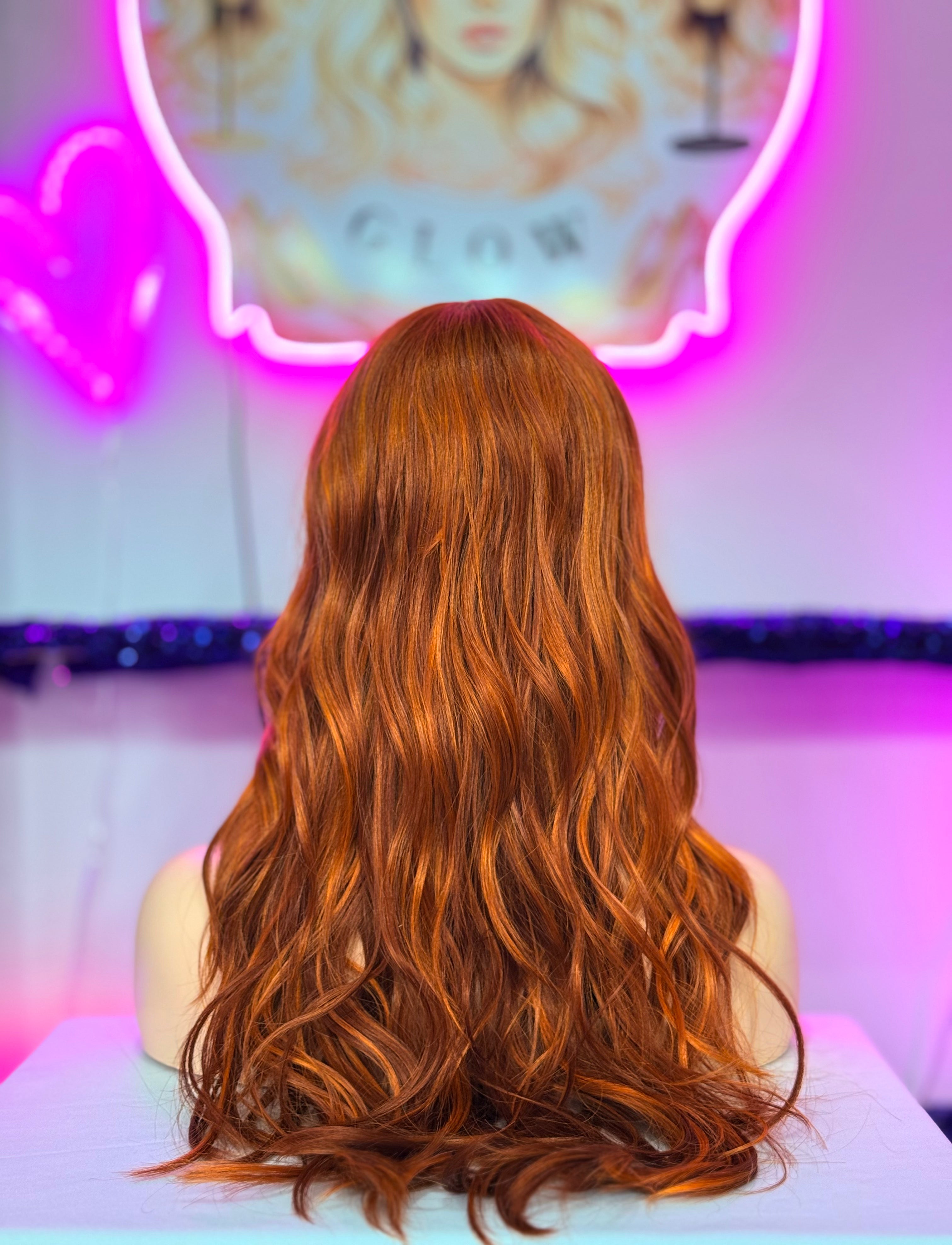 Peluca Cabello Sintetico-Ginger