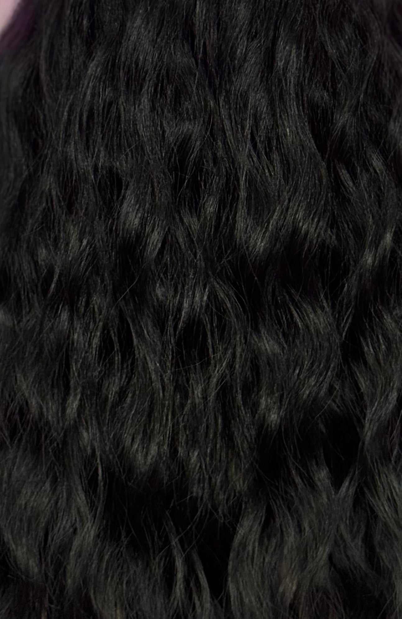 Peluca Cabello Sintetico~Fibra Premium-Negro.