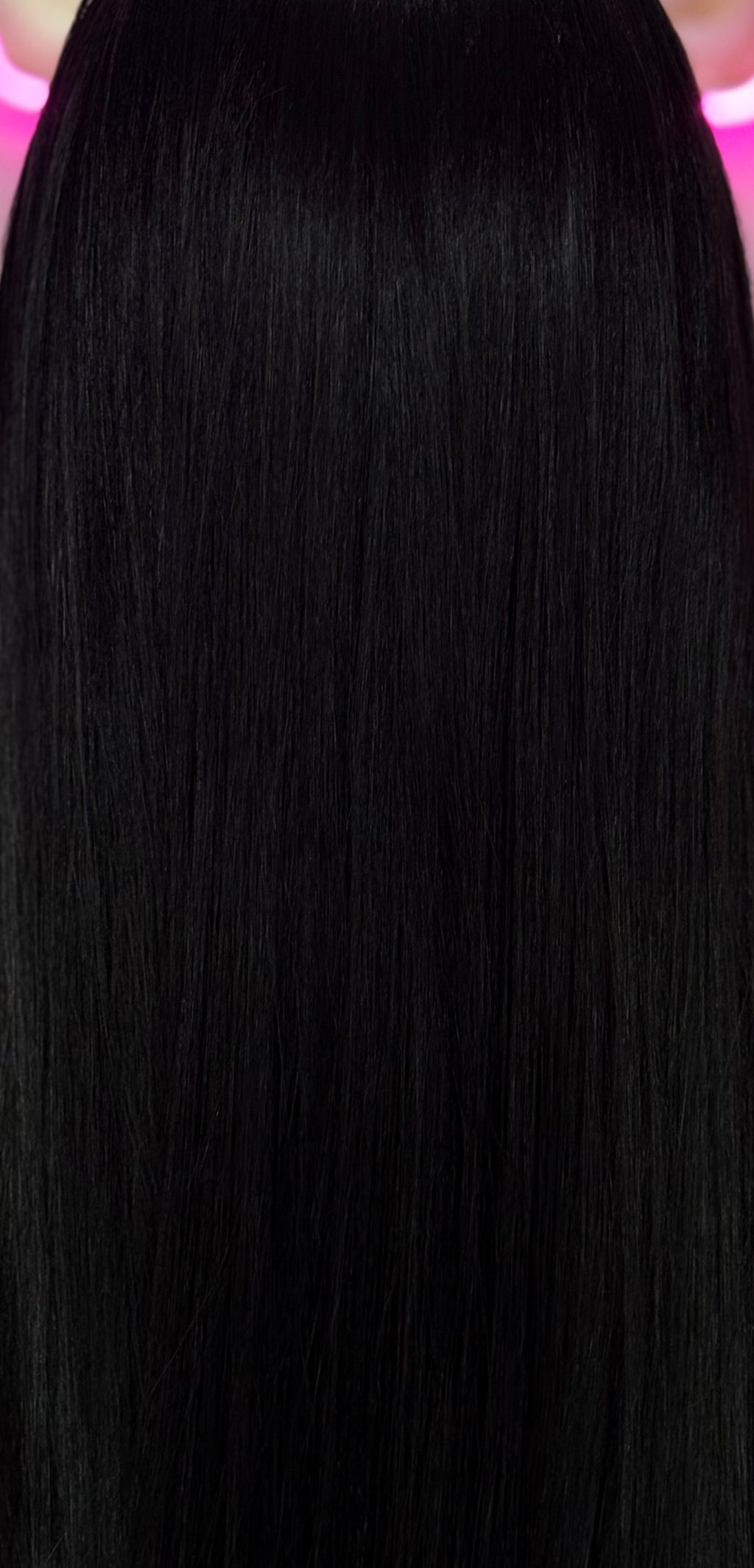 Peluca Cabello Sintetico Fibra Premium-Negro.