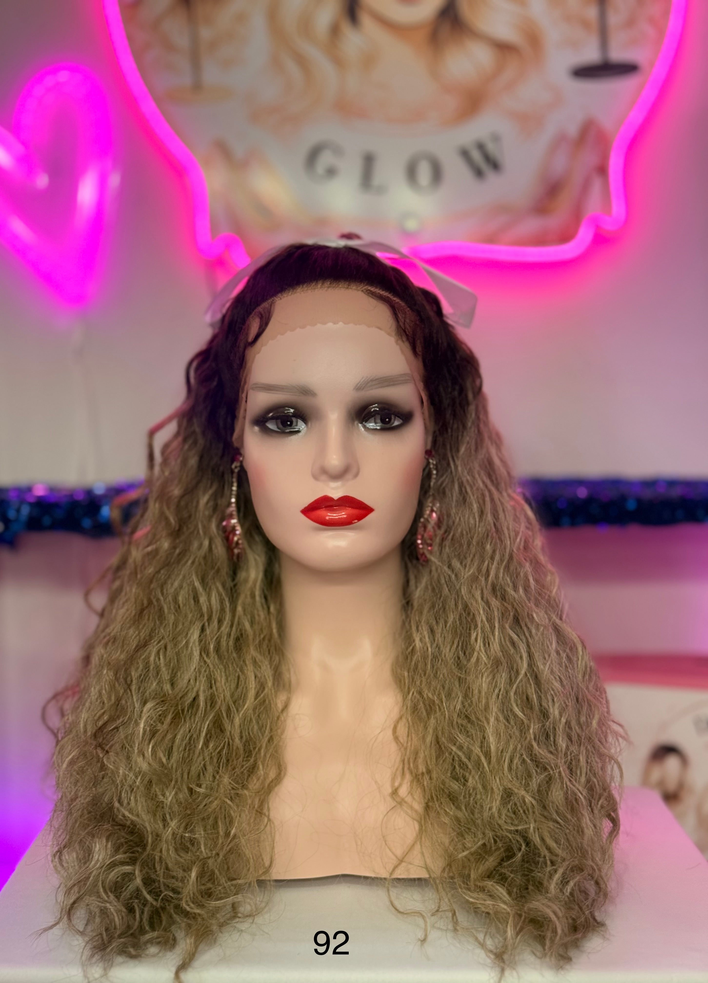 Peluca Natural 100% Cabello Humano- Rubio/Castano